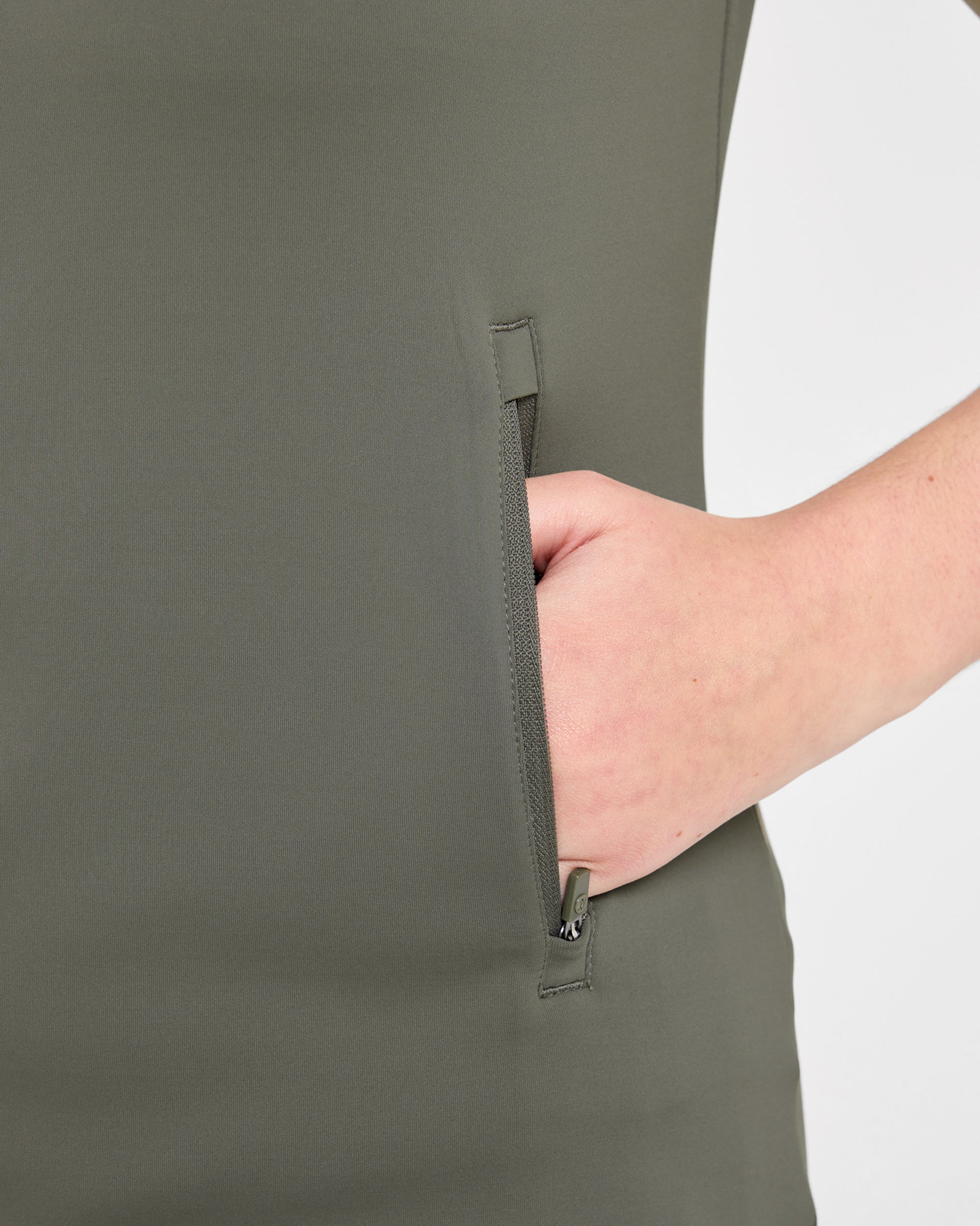 Classic 1/4 Zip Vest - Deep Sage