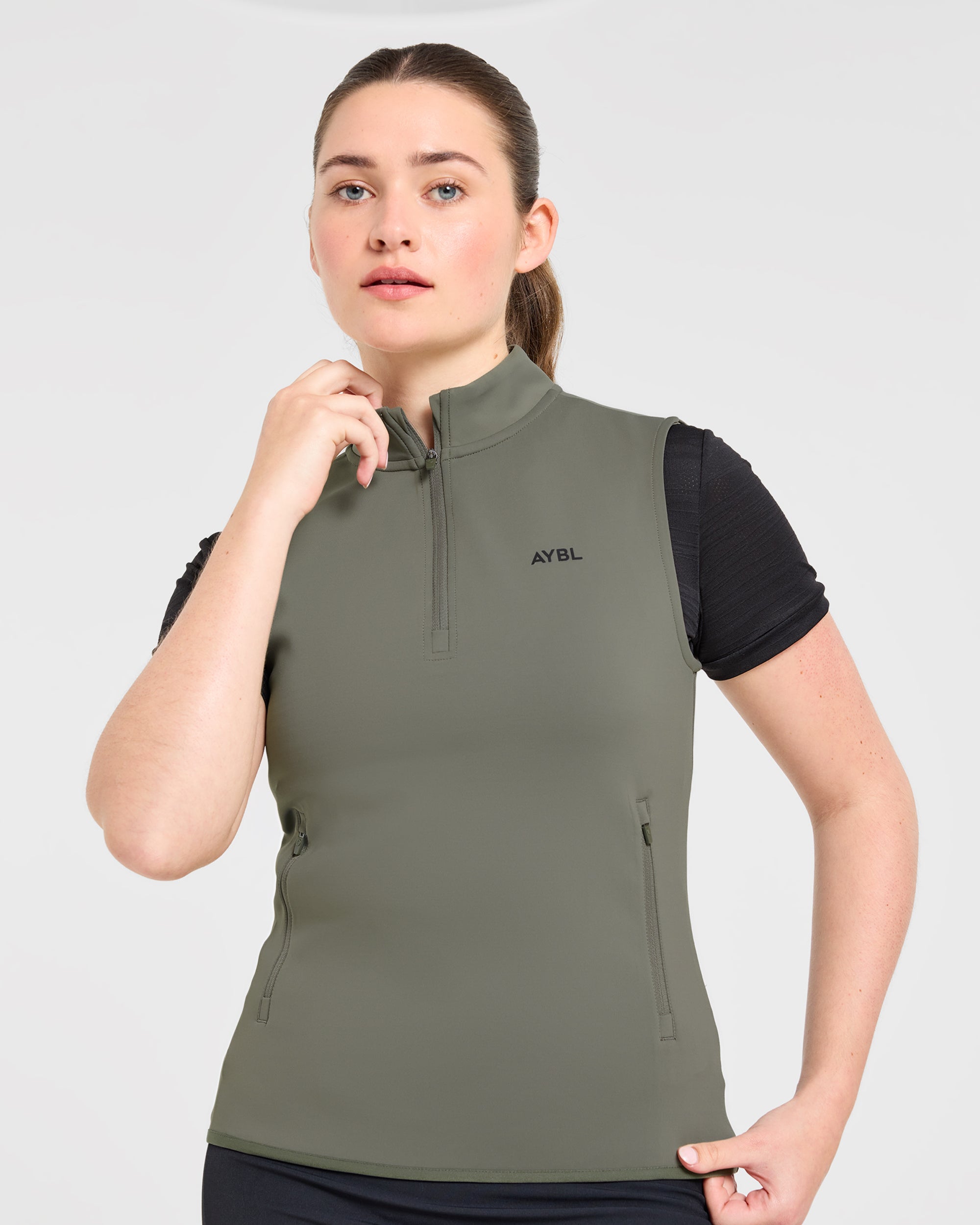 Classic 1/4 Zip Vest - Deep Sage