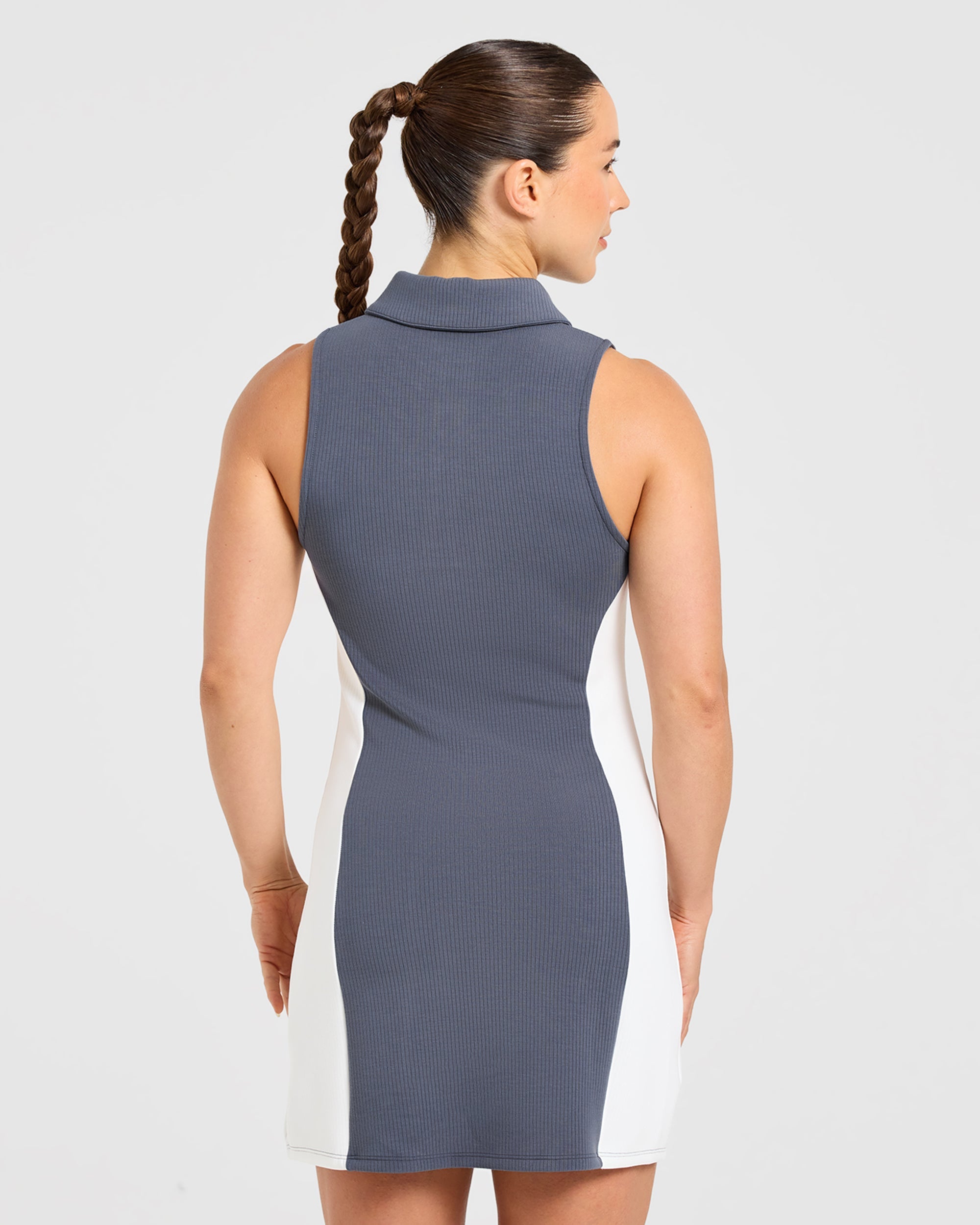 Signature Collar Dress - Steel Bleu