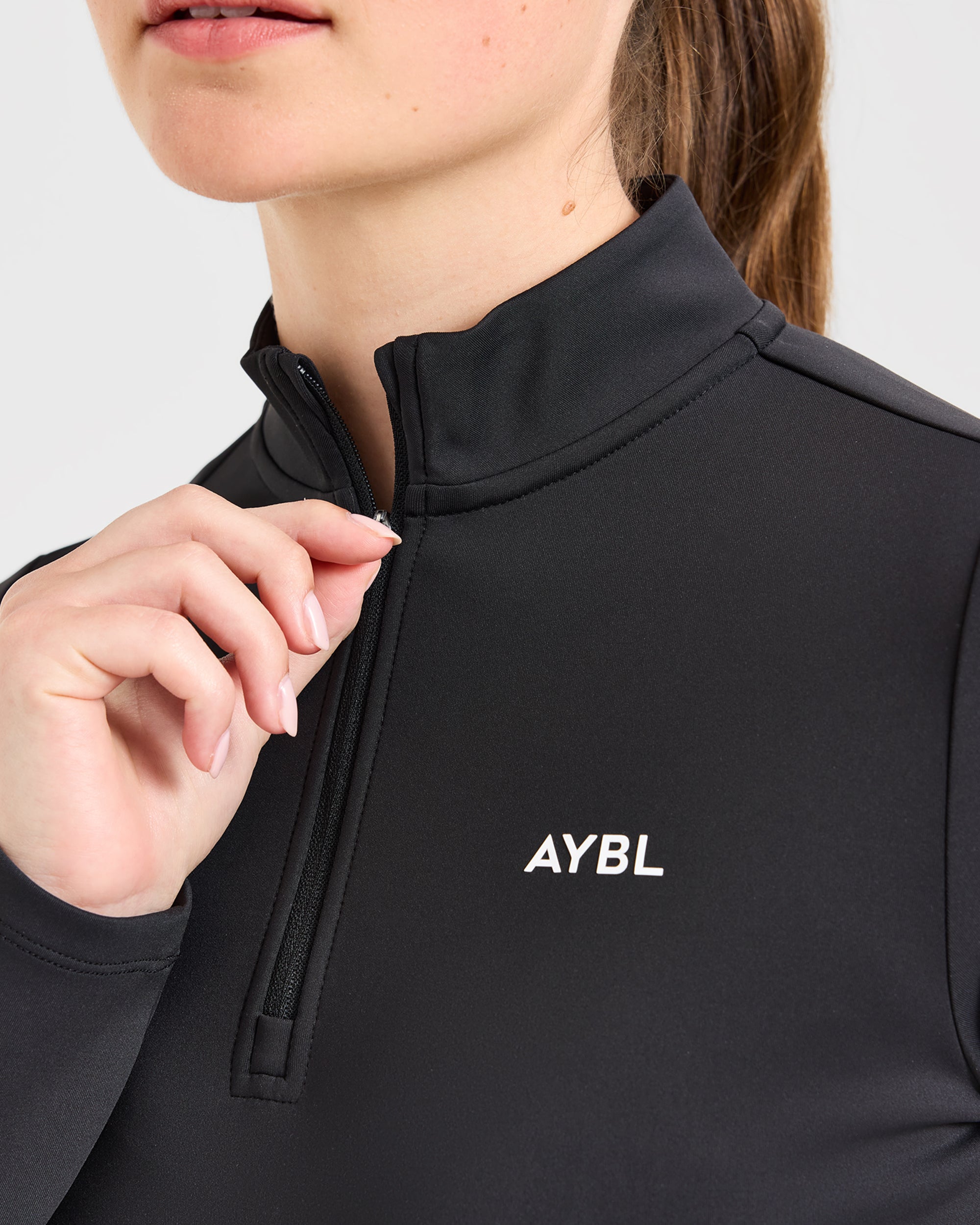 Classic 1/4 Zip Pullover - Noir