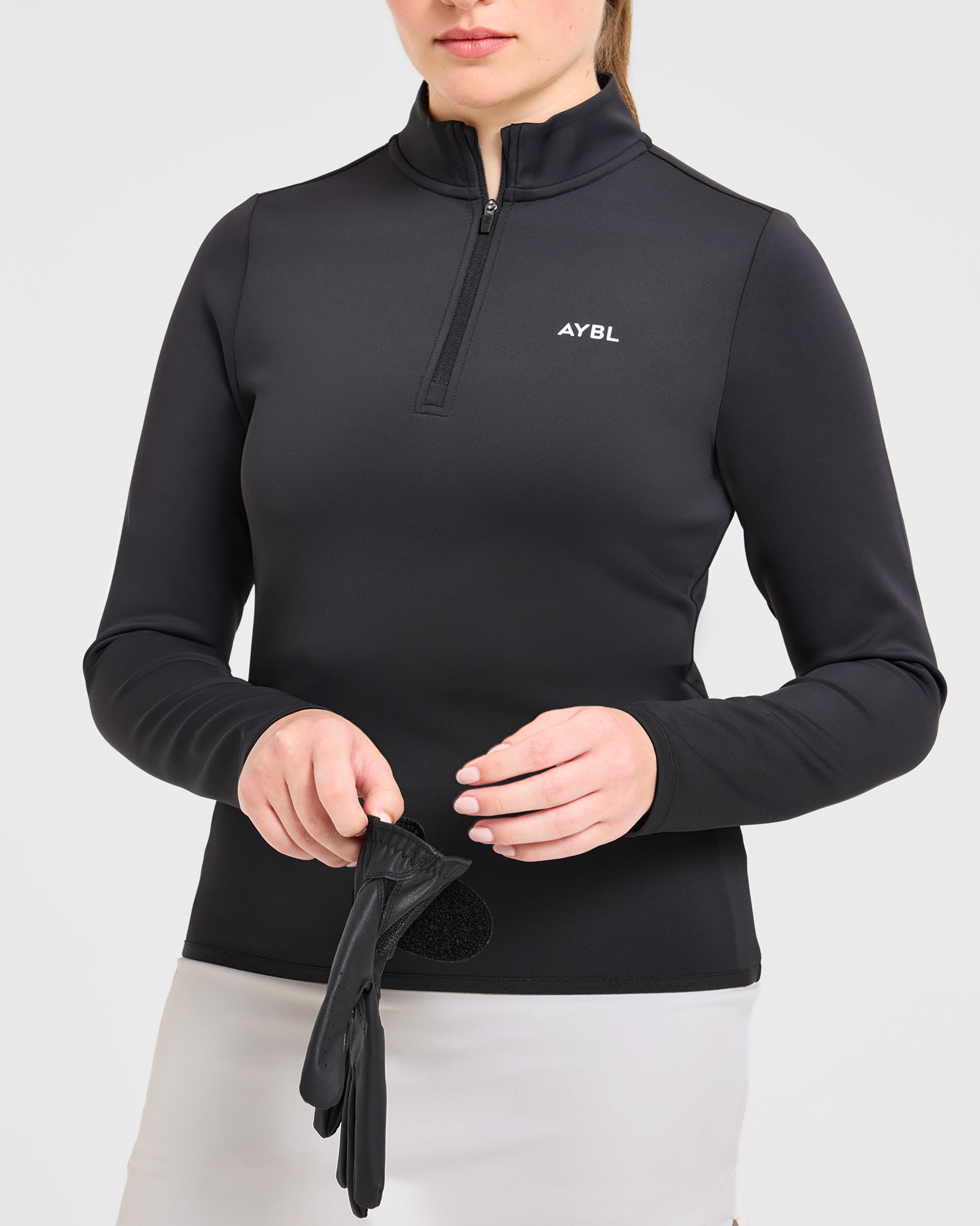 Classic 1/4 Zip Pullover - Noir