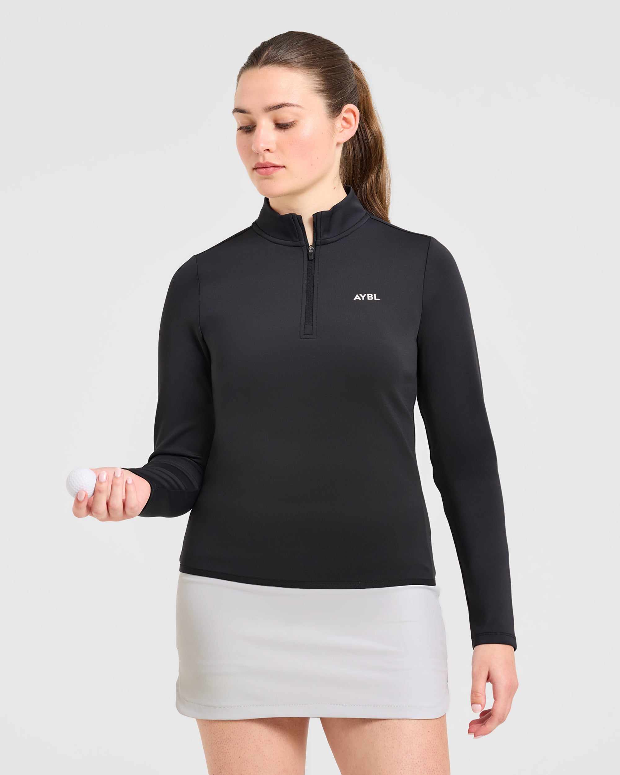 Classic 1/4 Zip Pullover - Noir