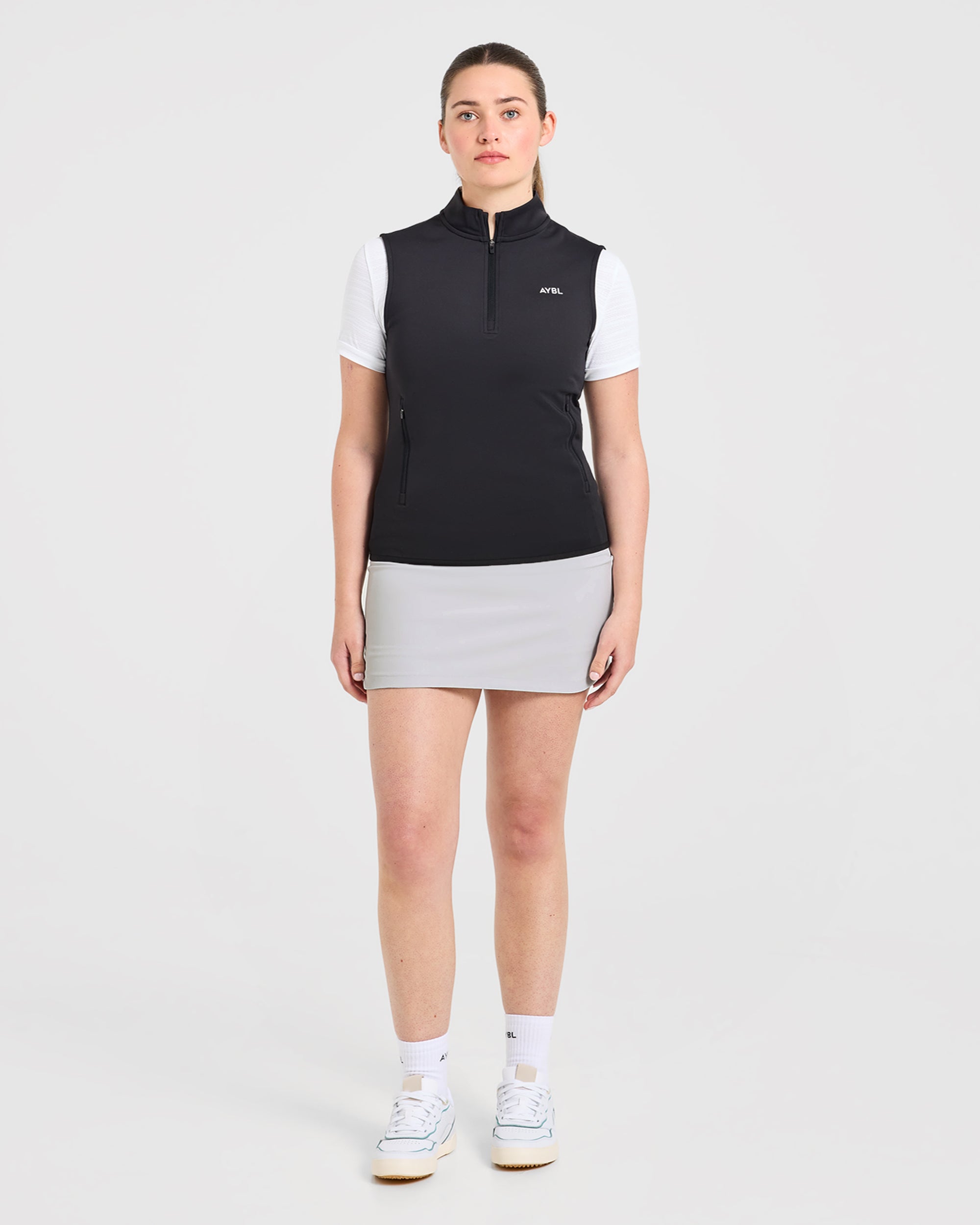 Classic 1/4 Zip Vest - Noir