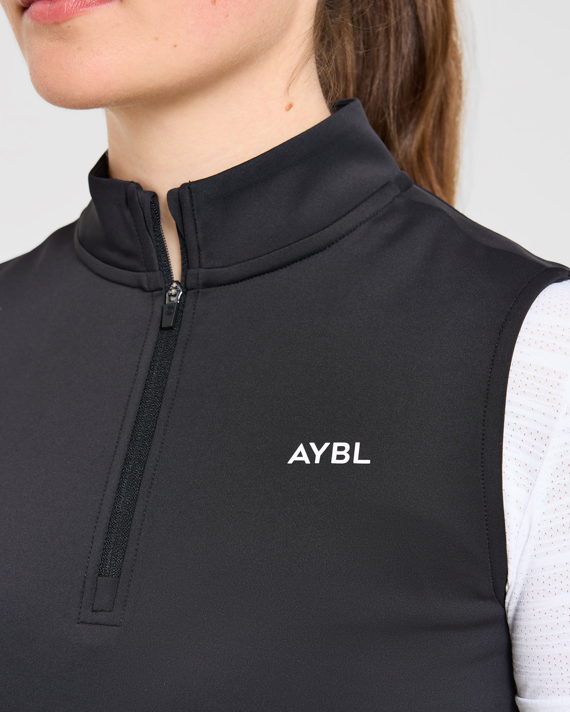Classic 1/4 Zip Vest - Noir