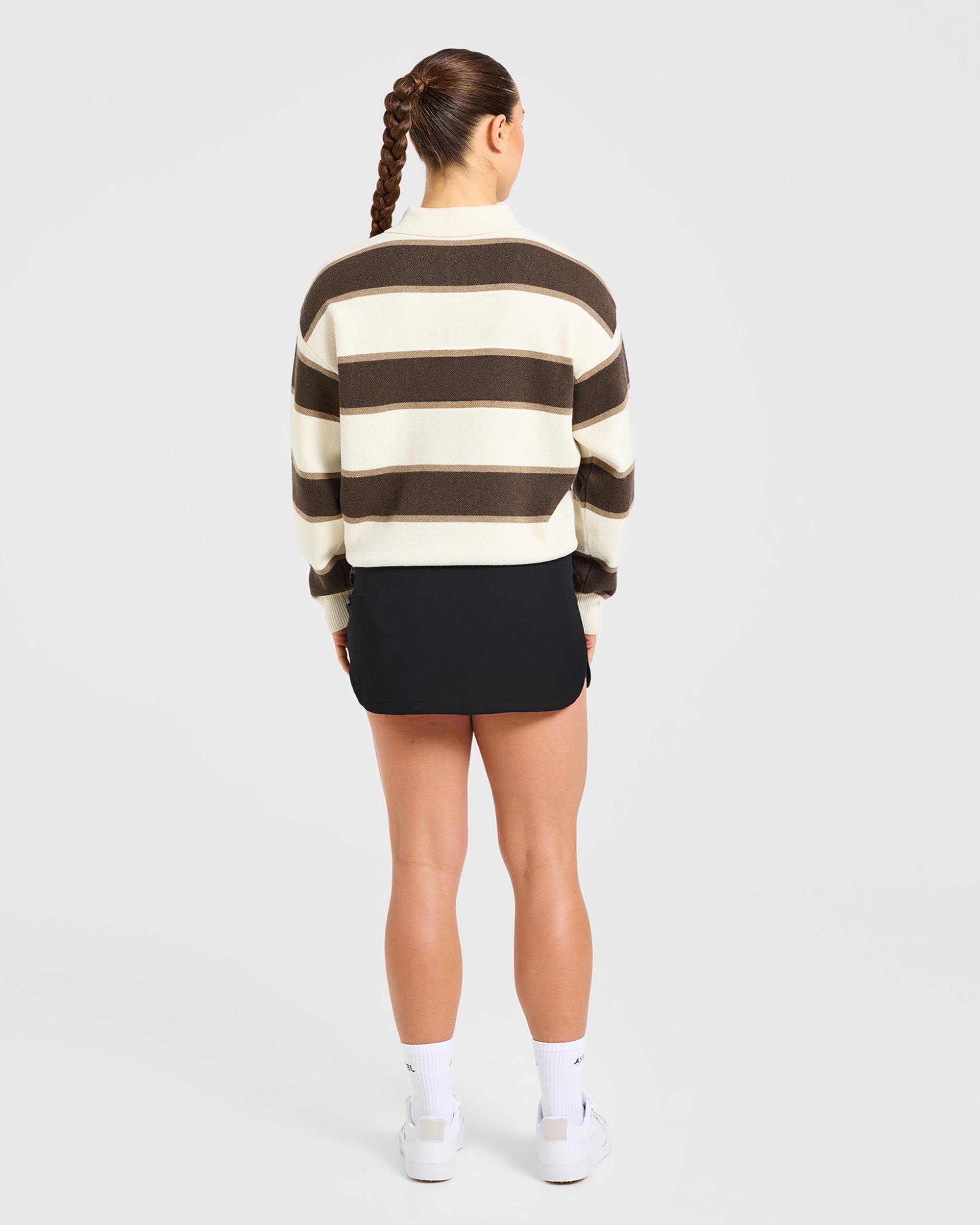 Signature Relaxed Knitted Polo - Beige/Marron