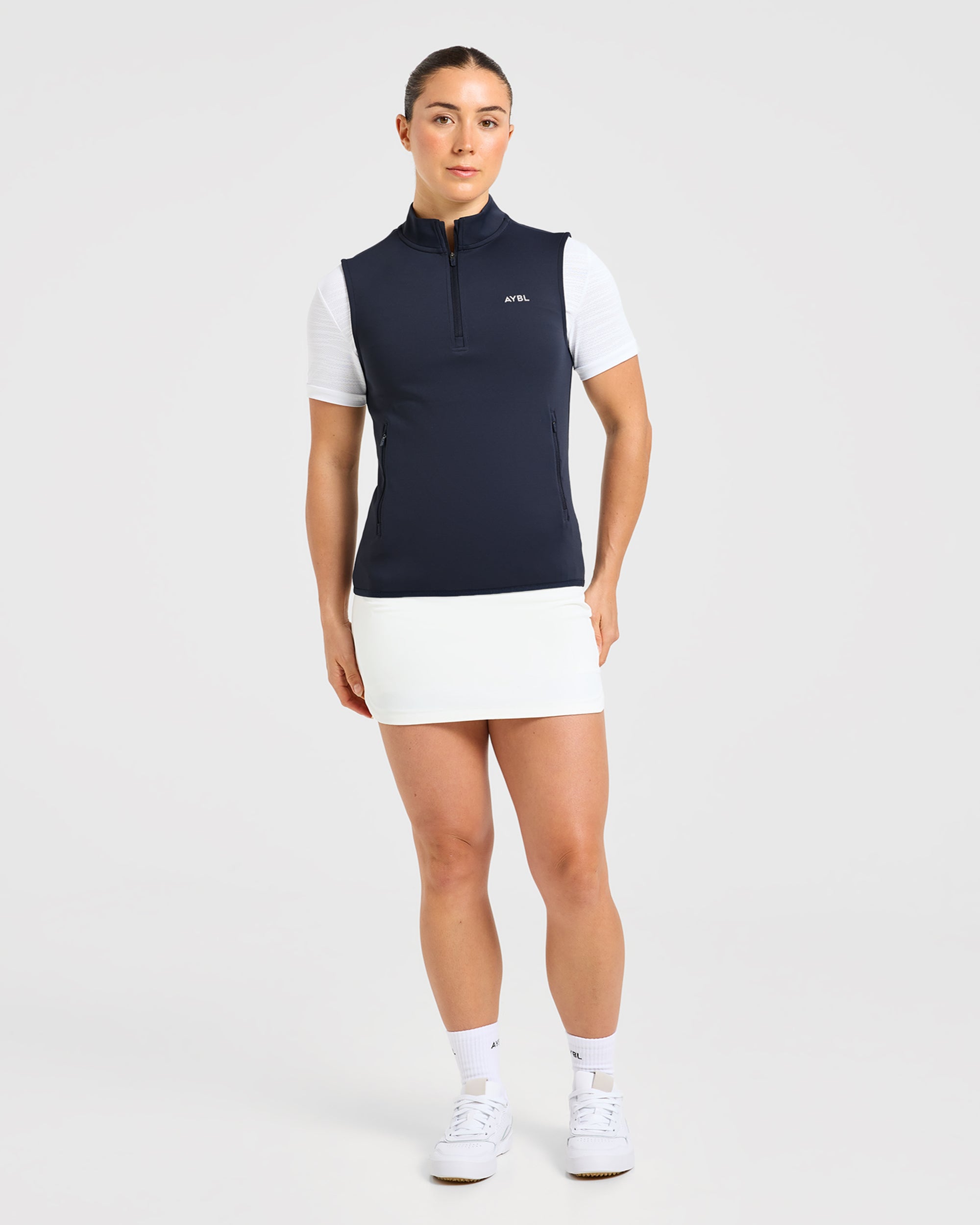 Classic 1/4 Zip Vest - Navy Bleu