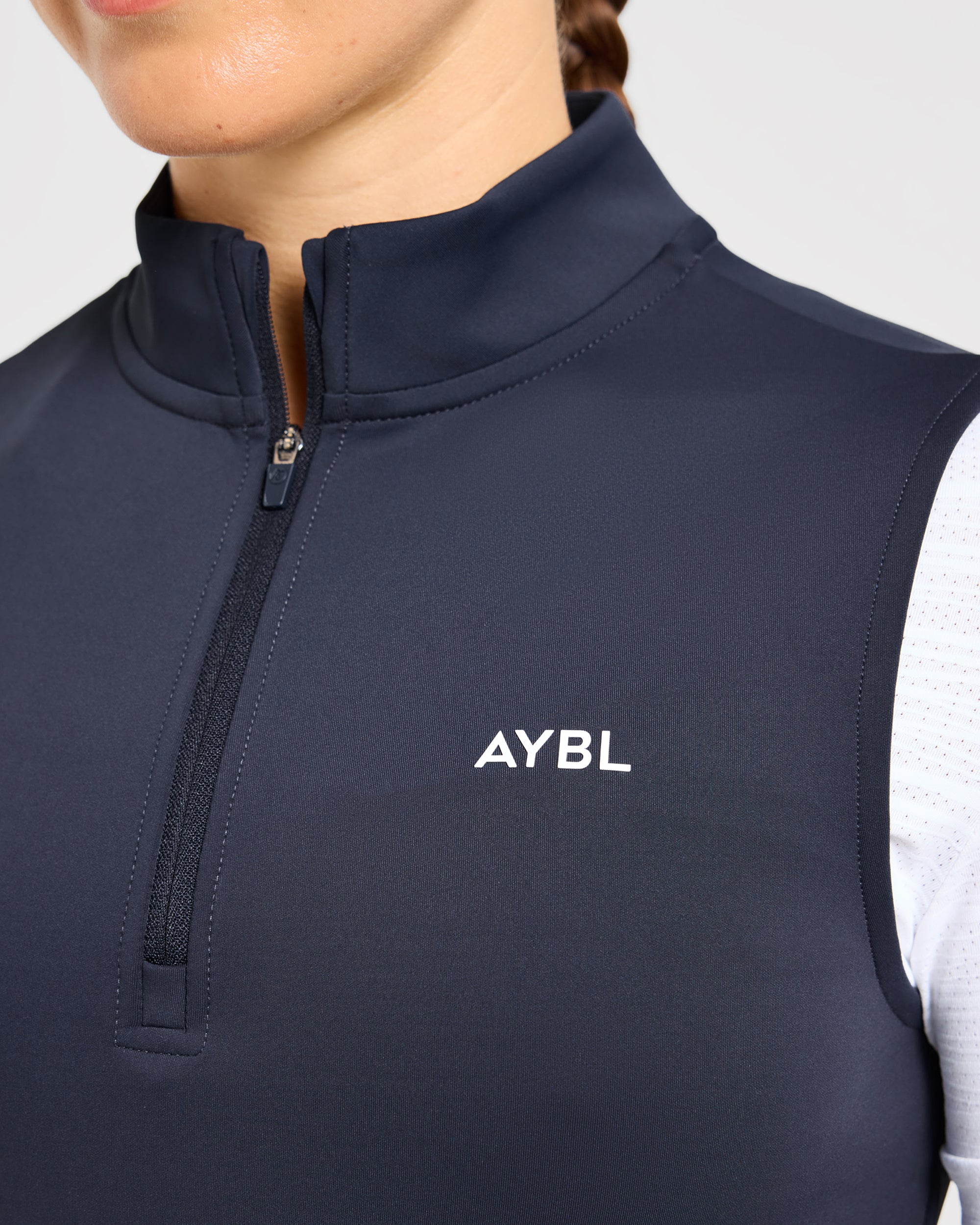Classic 1/4 Zip Vest - Navy Bleu