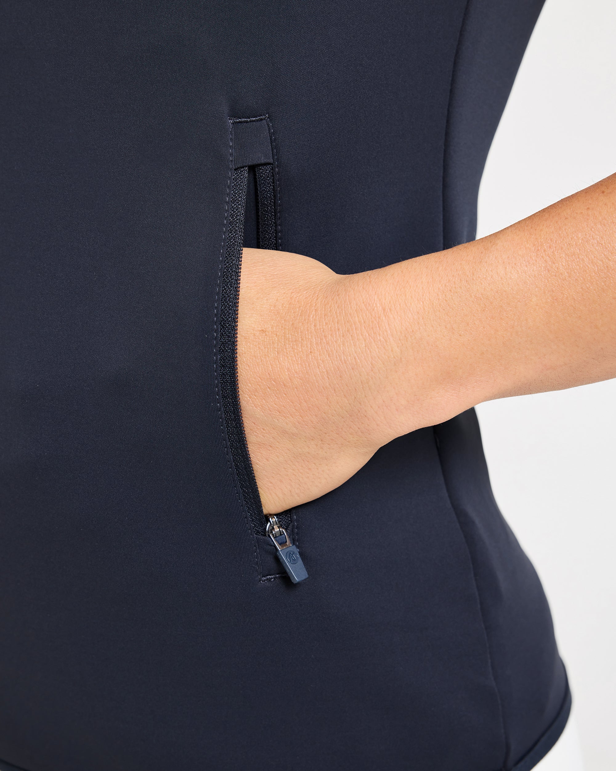 Classic 1/4 Zip Vest - Navy Bleu