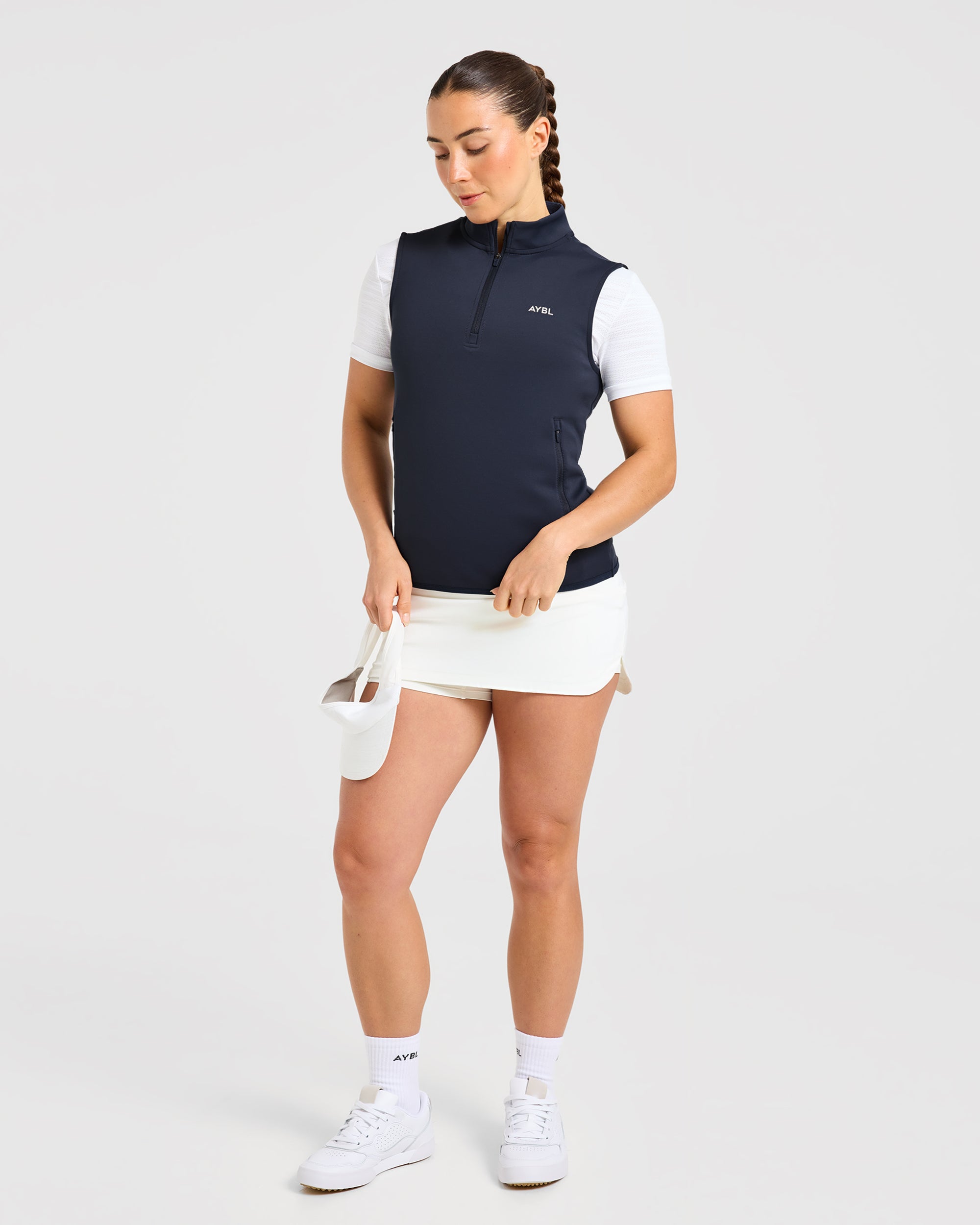 Classic 1/4 Zip Vest - Navy Bleu